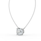 The Caelina Necklace - Round Cut with Hidden Halo