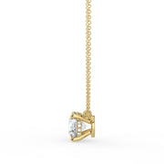 The Caelina Necklace — Round Hidden Halo Lab-Grown Diamond Pendant | The Jewel Concierge
