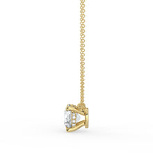 The Caelina Necklace - Round Cut with Hidden Halo
