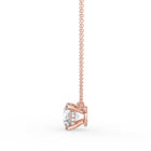 The Caelina Necklace - Round Cut with Hidden Halo