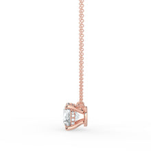 The Caelina Necklace - Round Cut with Hidden Halo