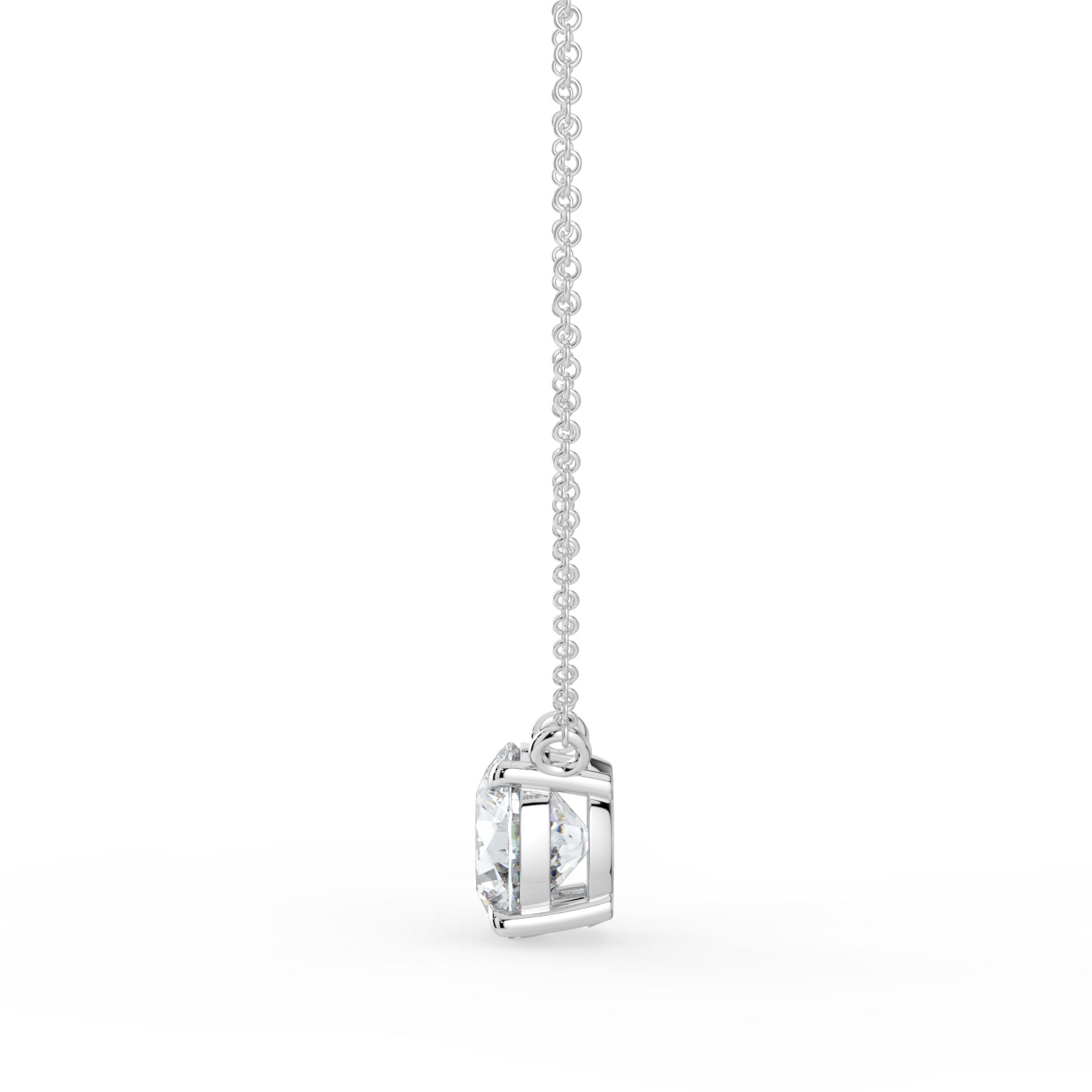 The Caelina Necklace - Round Cut Solitaire