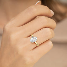 The Celeste Ring - 2.00 ct. Oval Solitaire with Hidden Halo