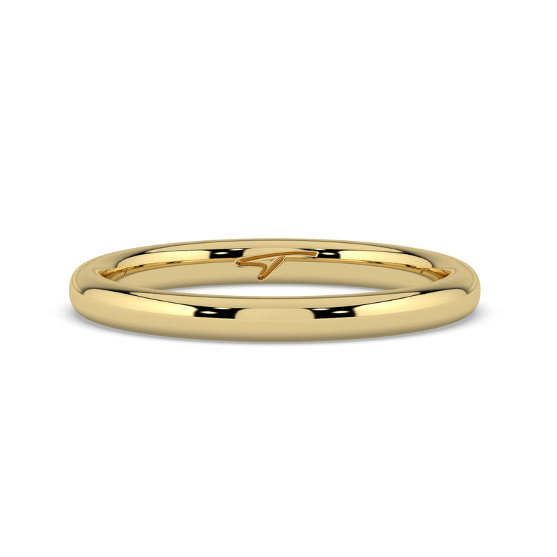 The Emily Ring – 2mm Classic Rounded Wedding Band – The Jewel Concierge