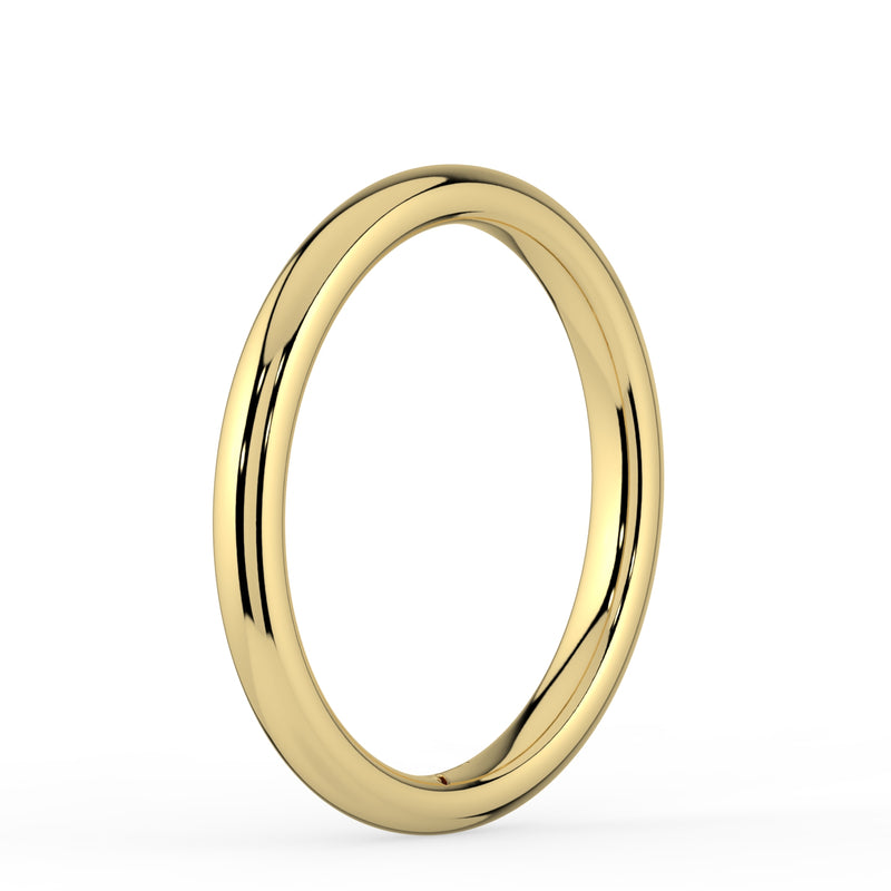 The Emily Ring – 2mm Classic Rounded Wedding Band – The Jewel Concierge
