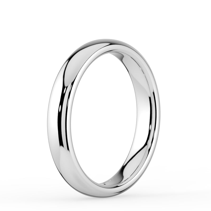 The Emily Ring – 3mm Classic Rounded Wedding Band – The Jewel Concierge