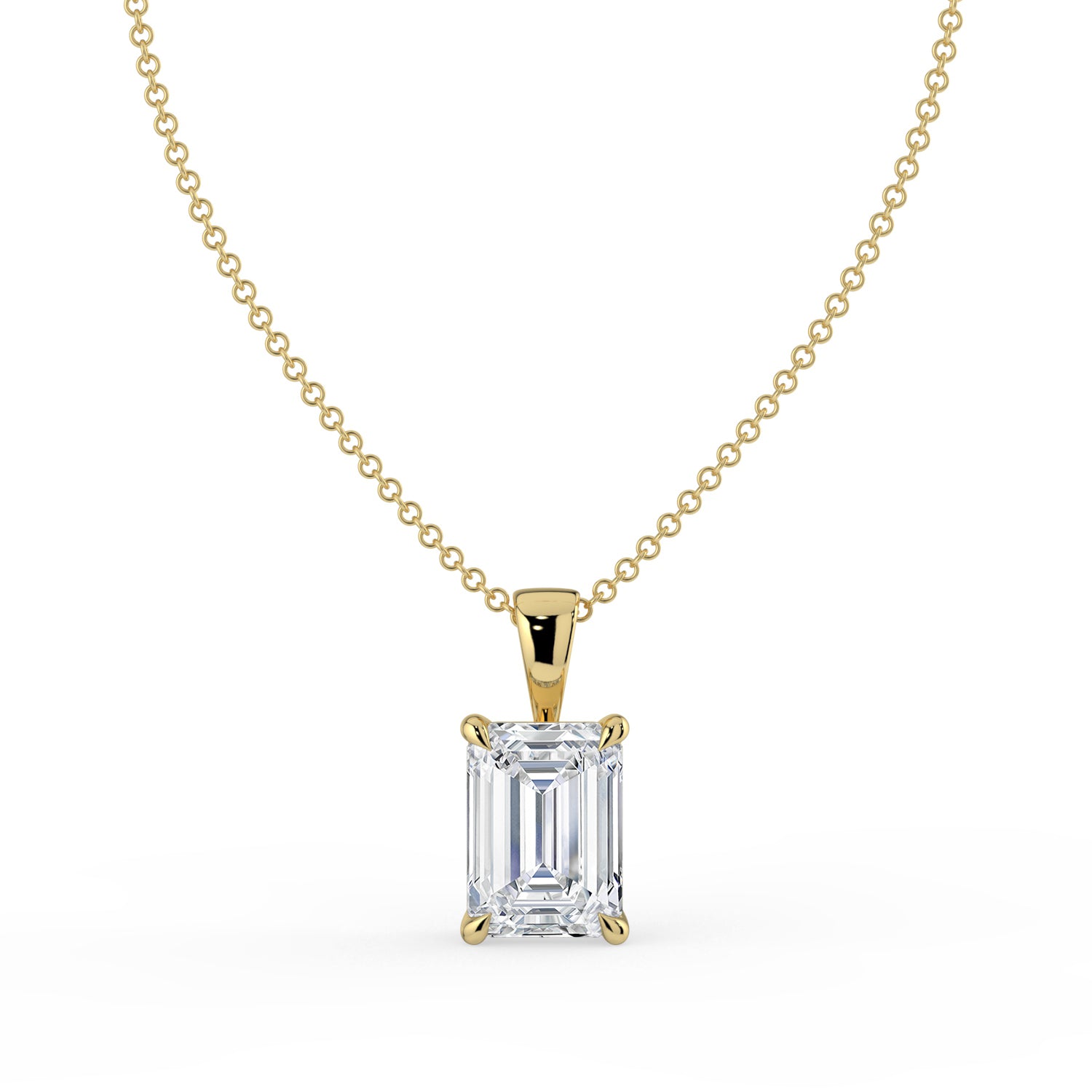 The Seraphine Pendant - Emerald Cut Solitaire