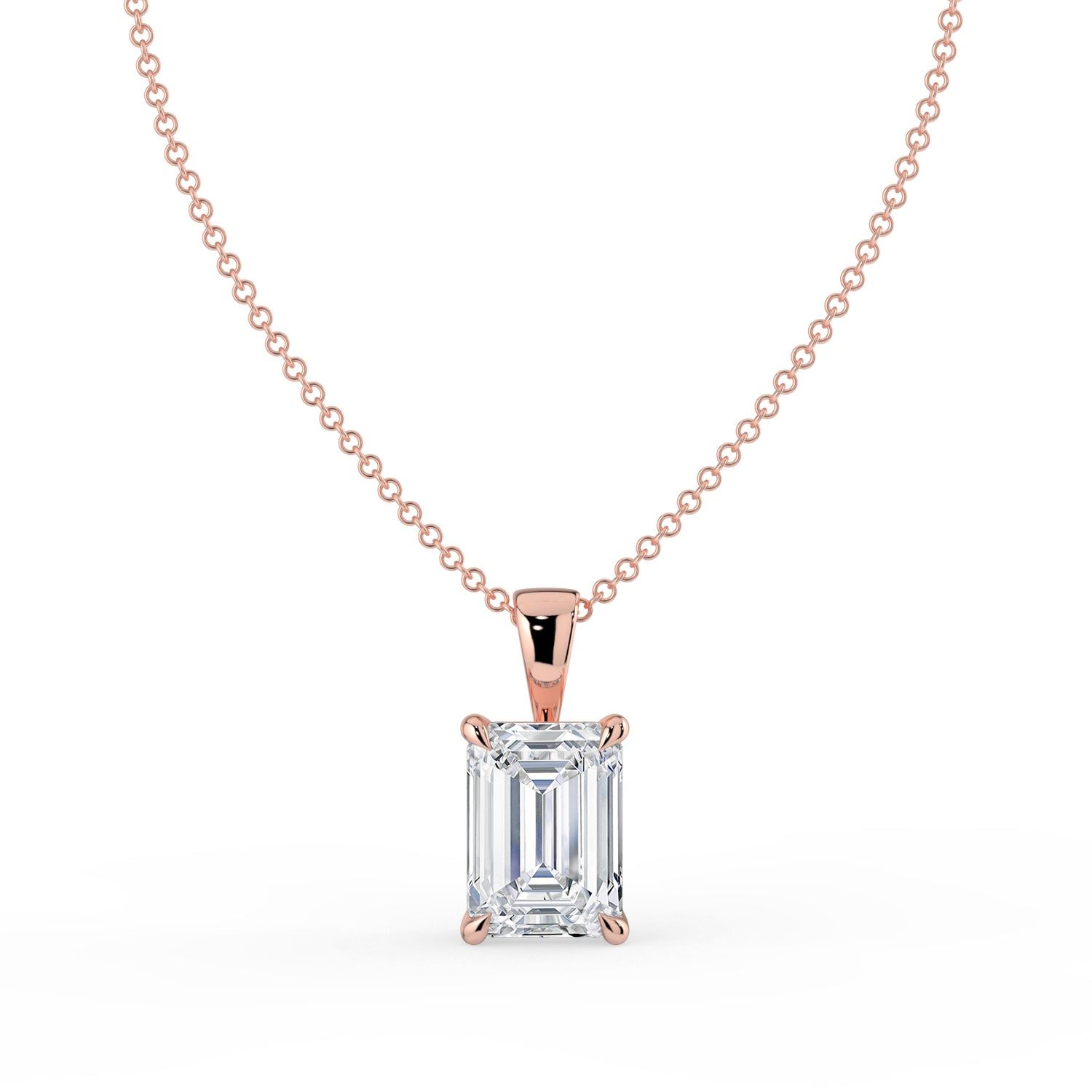 The Seraphine Pendant - Emerald Cut Solitaire