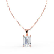 The Seraphine Lab-Grown Diamond Pendant — Emerald Cut Solitaire | The Jewel Concierge