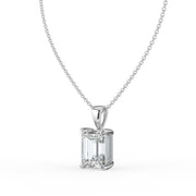 The Seraphine Lab-Grown Diamond Pendant — Emerald Cut Solitaire | The Jewel Concierge