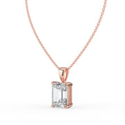 The Seraphine Lab-Grown Diamond Pendant — Emerald Cut Solitaire | The Jewel Concierge