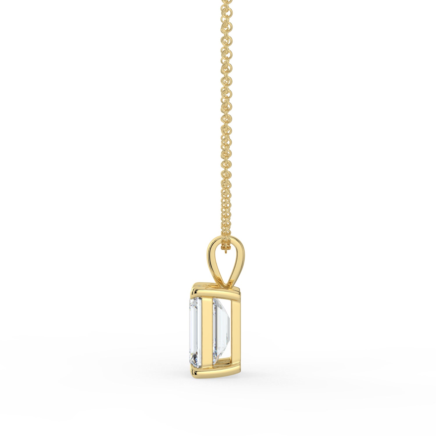 The Seraphine Pendant - Emerald Cut Solitaire