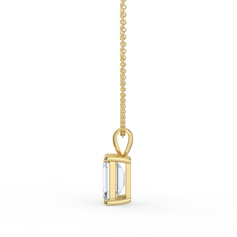 The Seraphine Pendant - Emerald Cut Solitaire