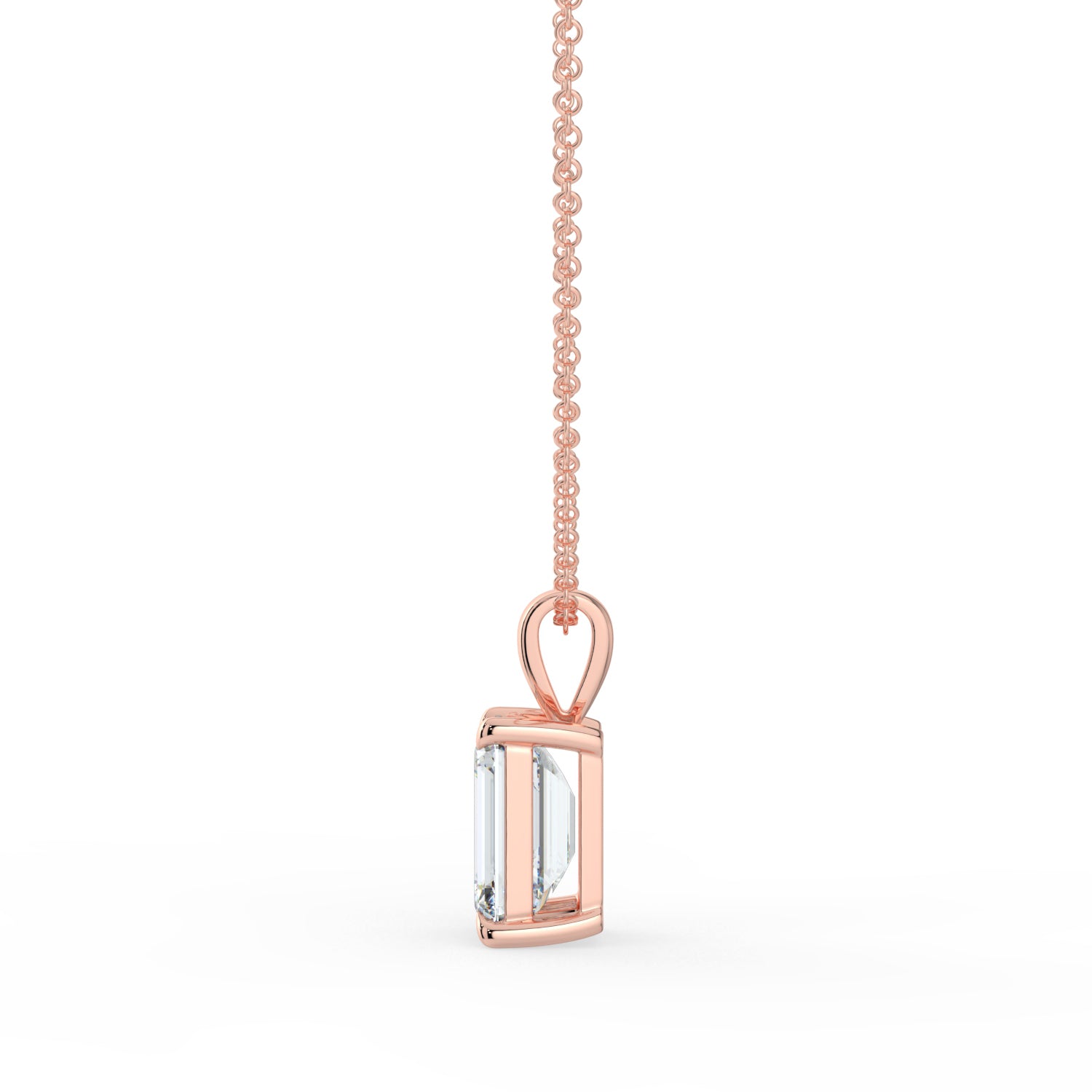 The Seraphine Pendant - Emerald Cut Solitaire
