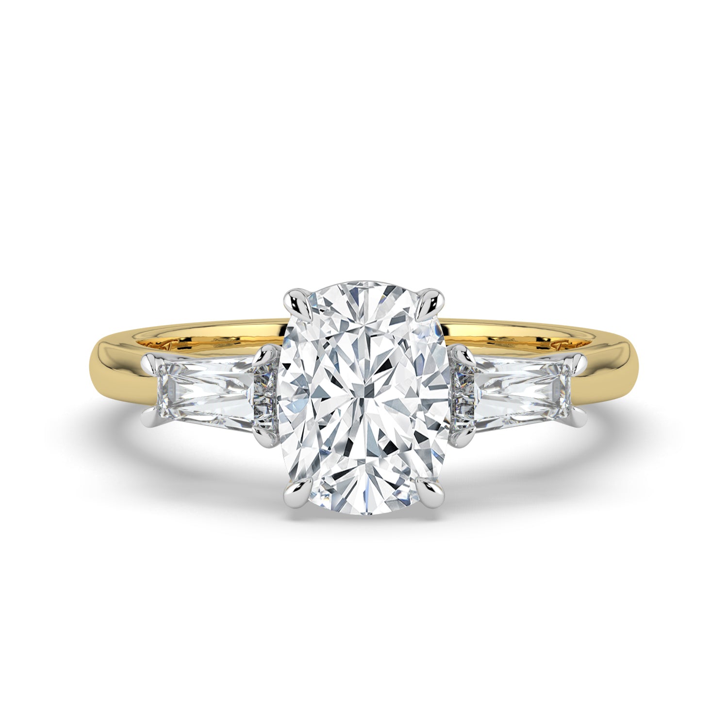 The Maia Ring – Cushion & Baguette Trilogy – The Jewel Concierge