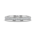 The Sarah Ring - Double Wedding Band with Pavé