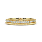 The Sarah Ring - Double Wedding Band with Pavé