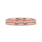 The Sarah Ring - Double Wedding Band with Pavé