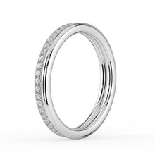 The Sarah Ring - Double Wedding Band with Pavé