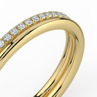The Sarah Ring - Double Wedding Band with Pavé