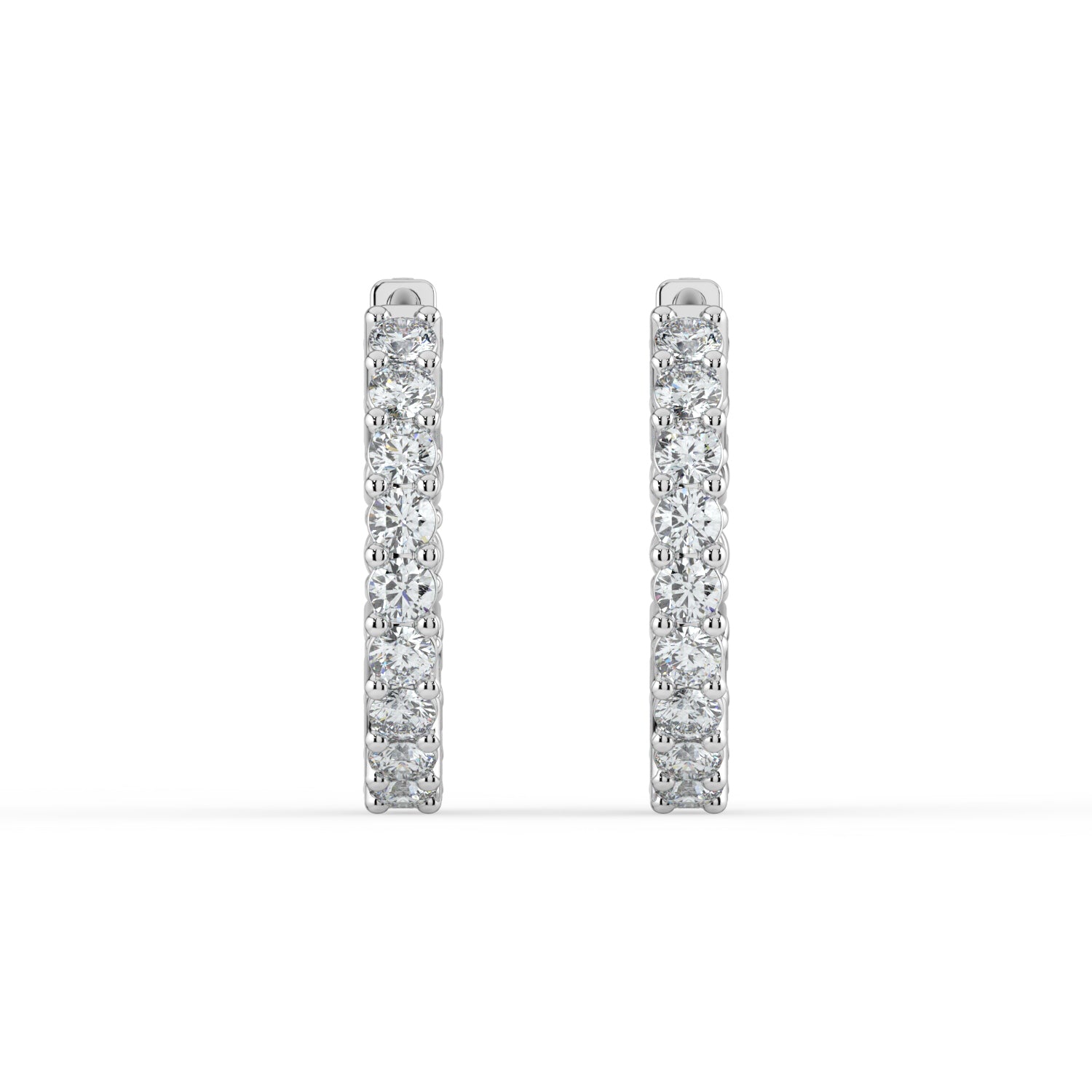 The Lara Earrings - Round Inside Out Hoops