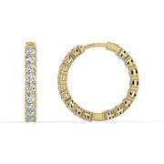 The Lara Earrings – Round Inside Out Hoops – The Jewel Concierge