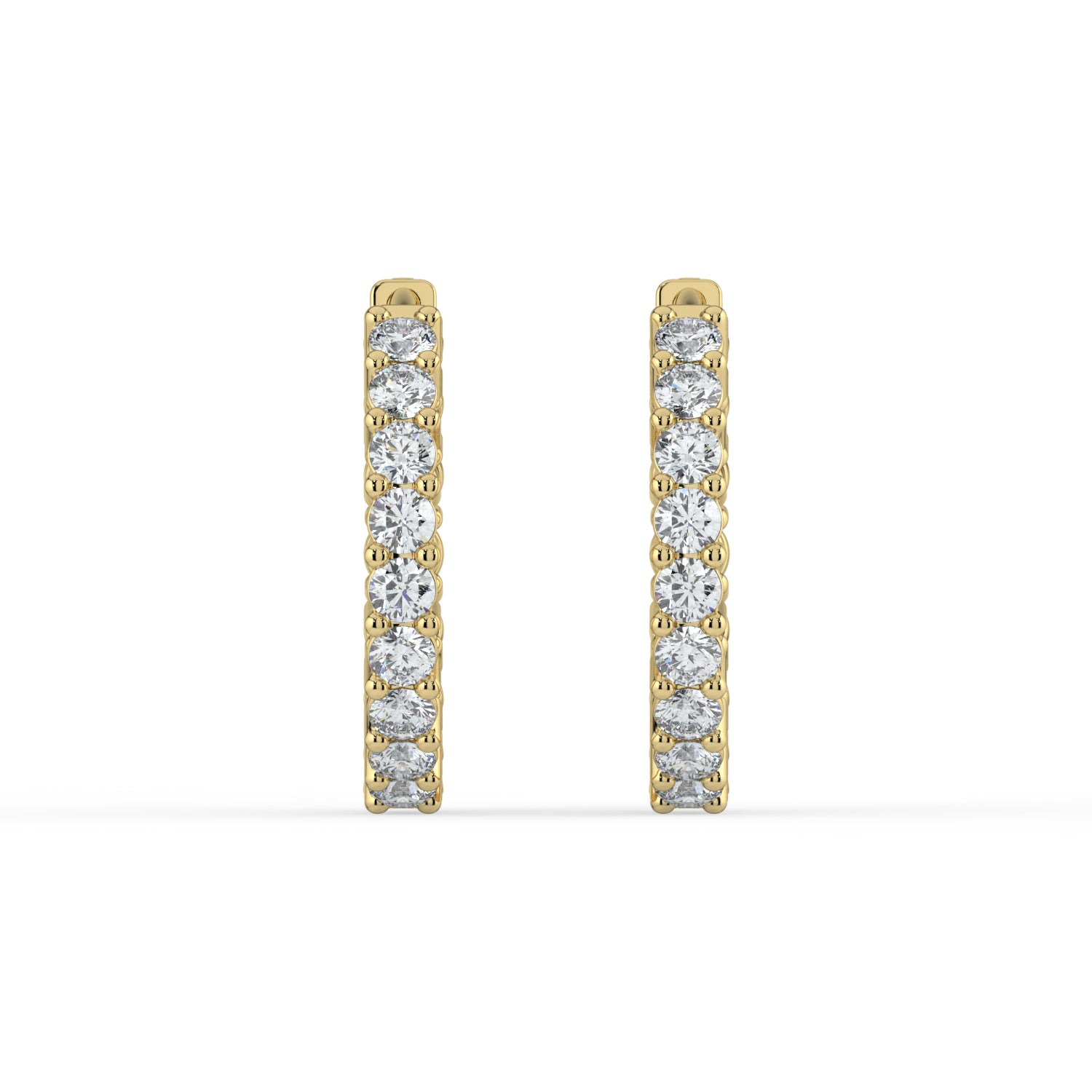 The Lara Earrings - Round Inside Out Hoops