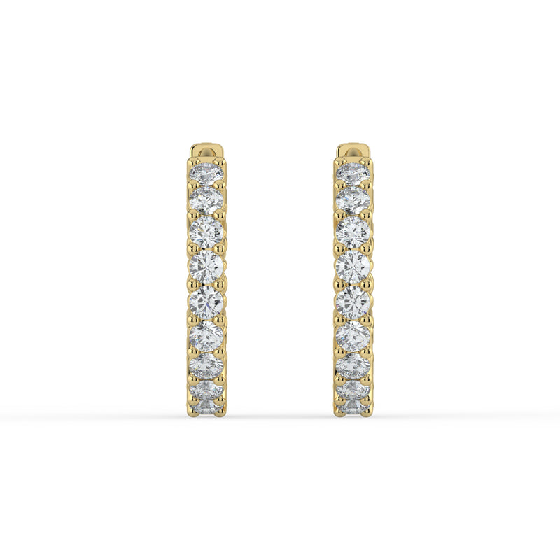 The Lara Earrings - Round Inside Out Hoops