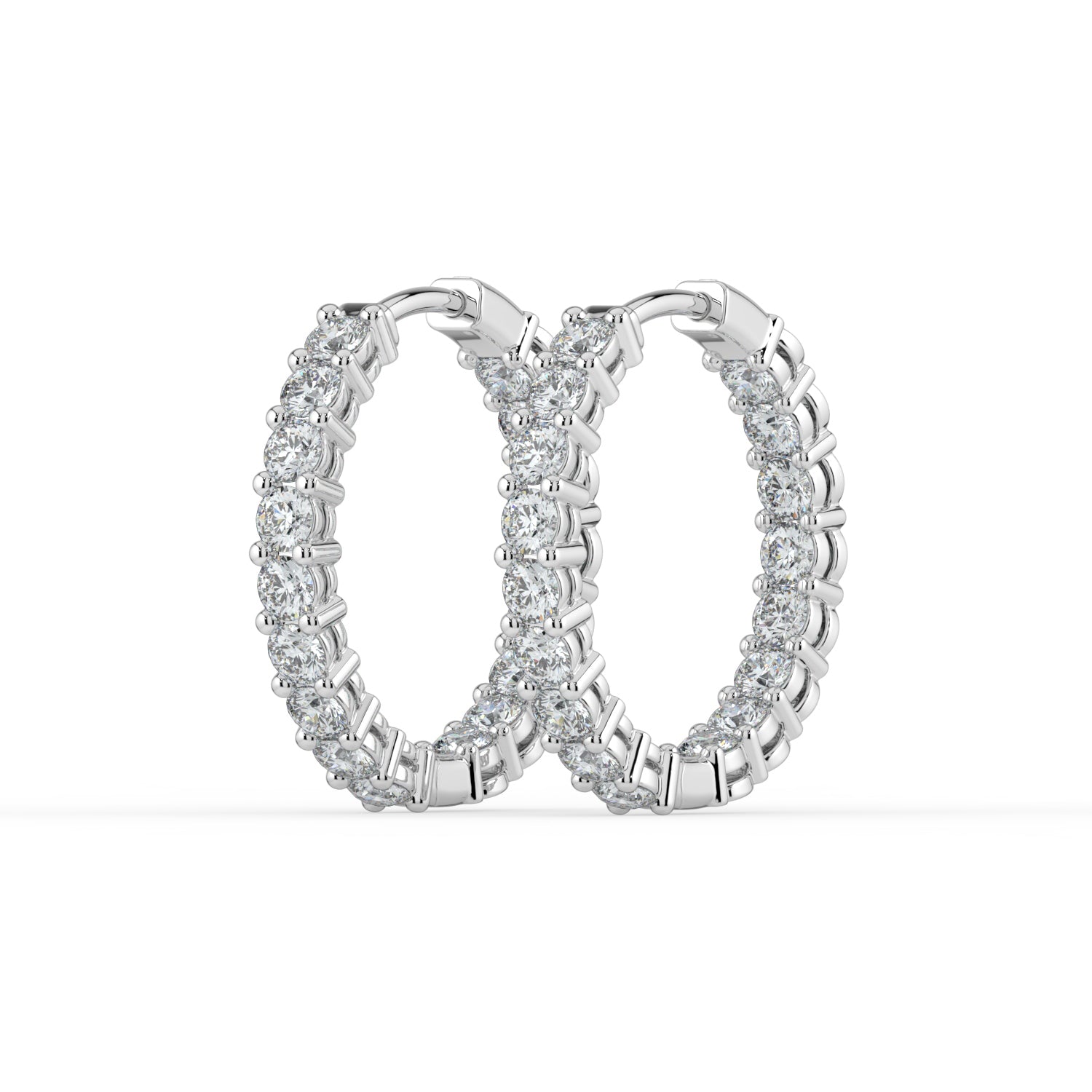The Lara Earrings - Round Inside Out Hoops