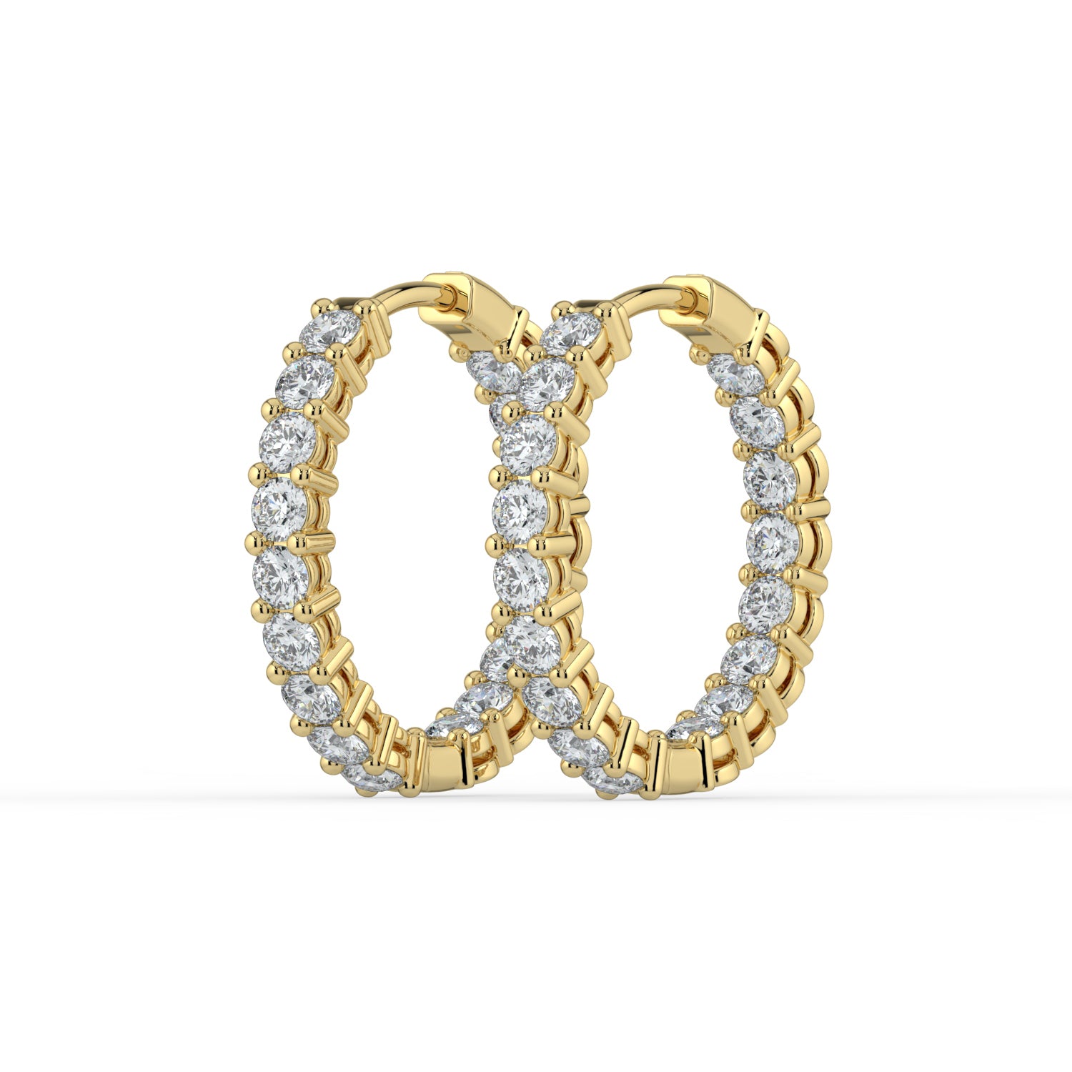 The Lara Earrings - Round Inside Out Hoops