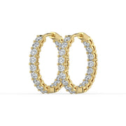 The Lara Earrings – Round Inside Out Hoops – The Jewel Concierge