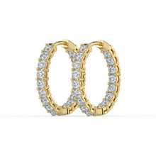 The Lara Earrings - Round Inside Out Hoops
