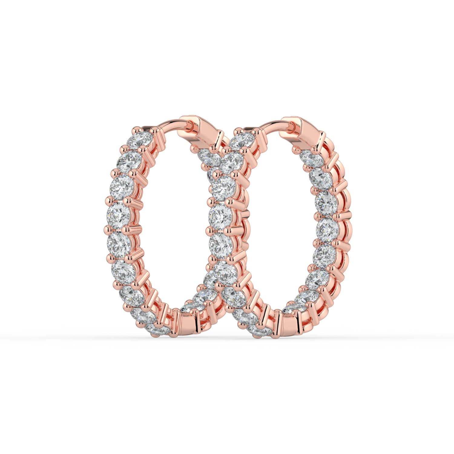 The Lara Earrings - Round Inside Out Hoops