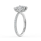 The Emilia Ring — Pear and Marquise Pavé Band Toi Et Moi Lab-Grown Diamond Engagement Ring in White Gold | The Jewel Concierge