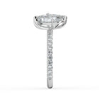 The Emilia Ring — Pear and Marquise Pavé Band Toi Et Moi Lab-Grown Diamond Engagement Ring in White Gold | The Jewel Concierge