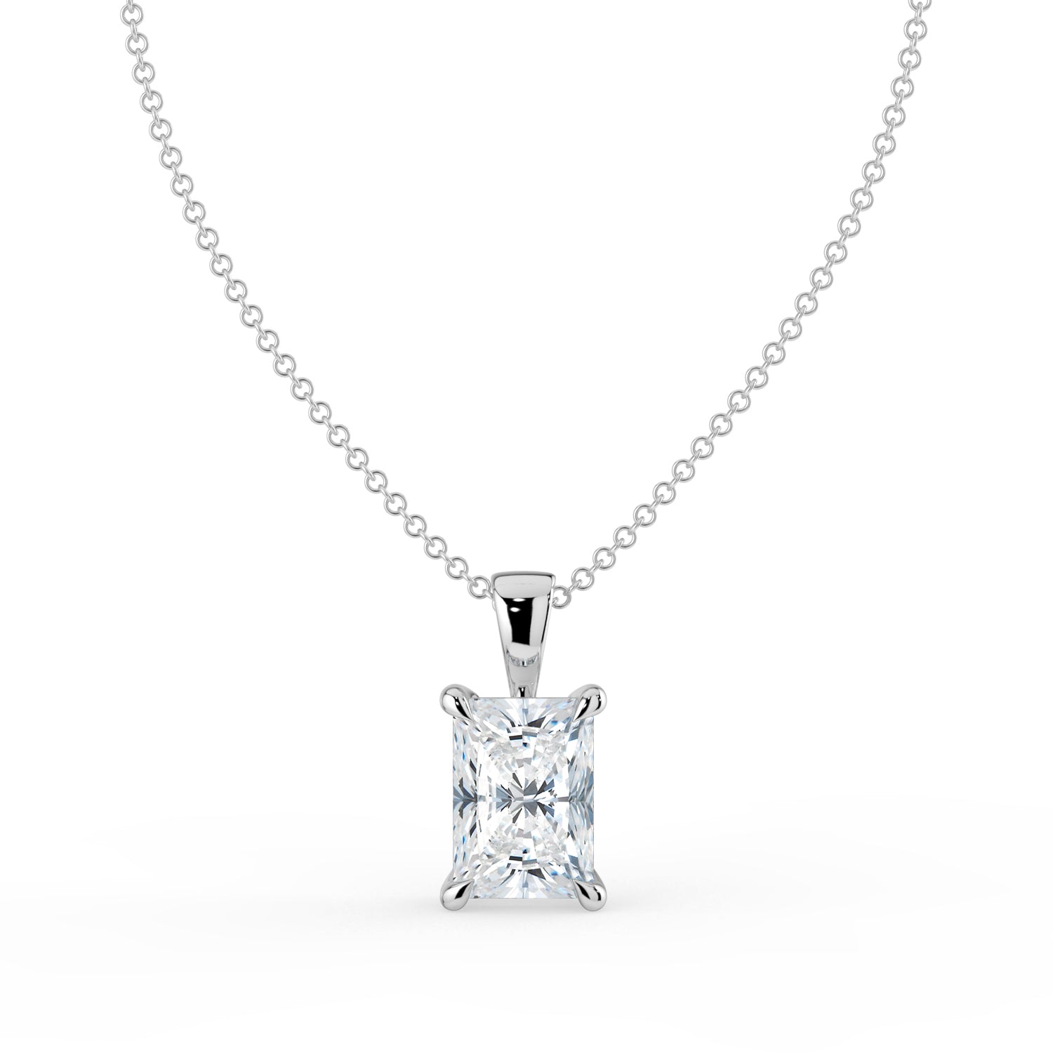 The Seraphine Pendant - Radiant Cut Solitaire