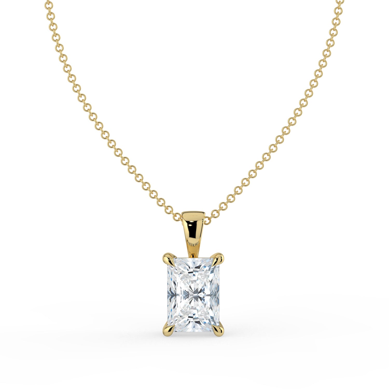 The Seraphine Pendant - Radiant Cut Solitaire