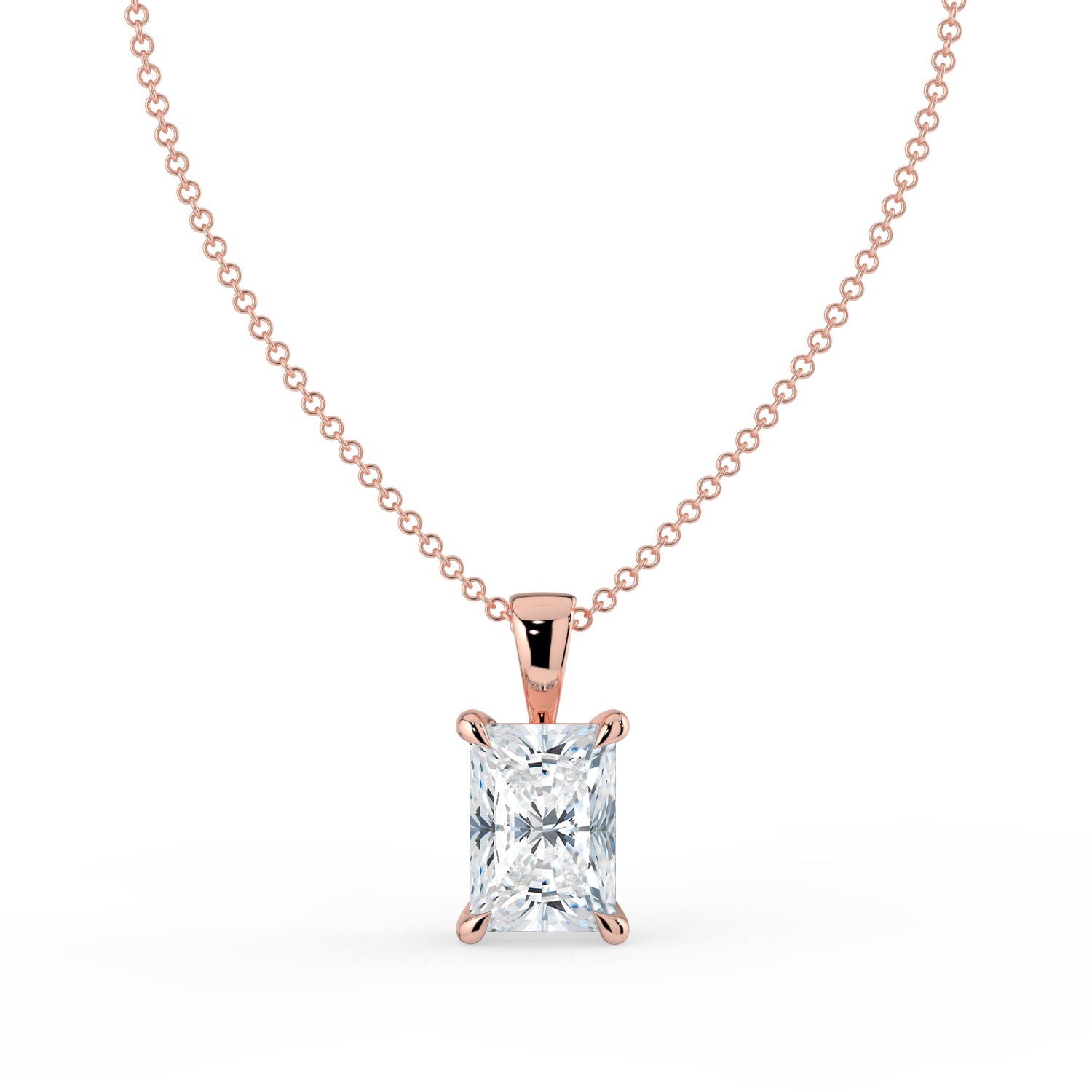 The Seraphine Pendant - Radiant Cut Solitaire