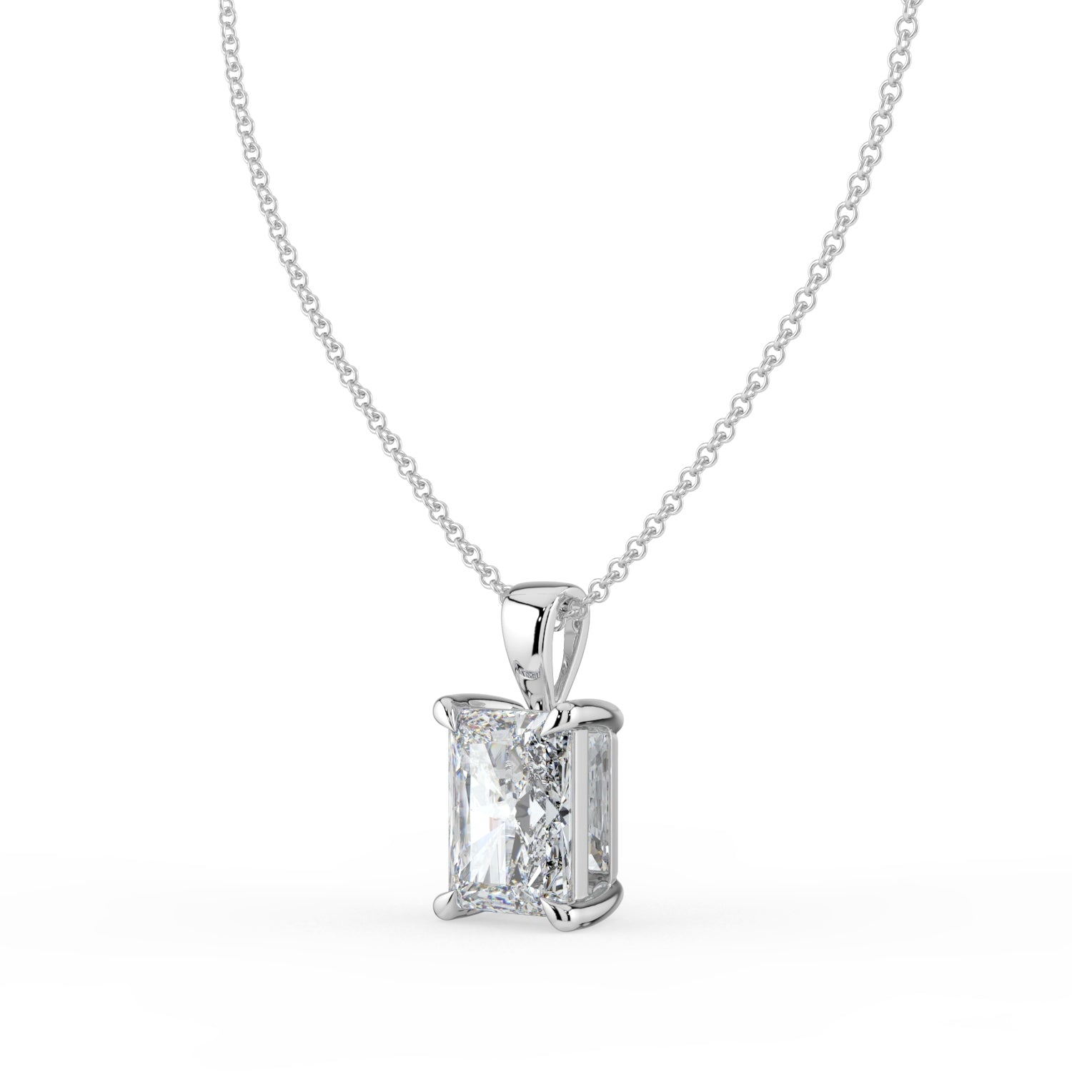 The Seraphine Pendant - Radiant Cut Solitaire