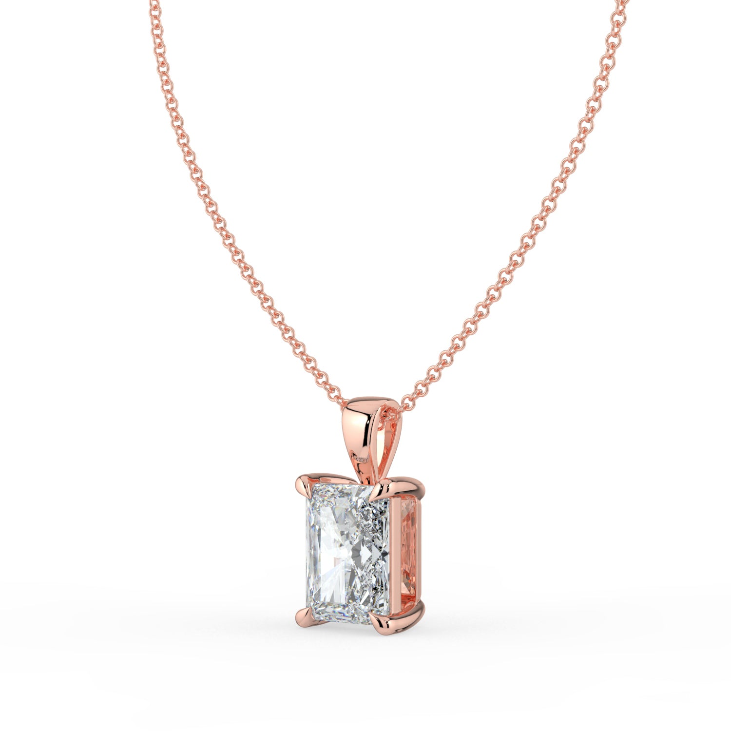 The Seraphine Pendant - Radiant Cut Solitaire
