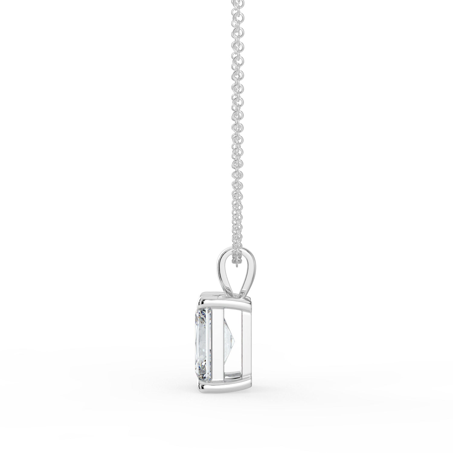 The Seraphine Pendant - Radiant Cut Solitaire