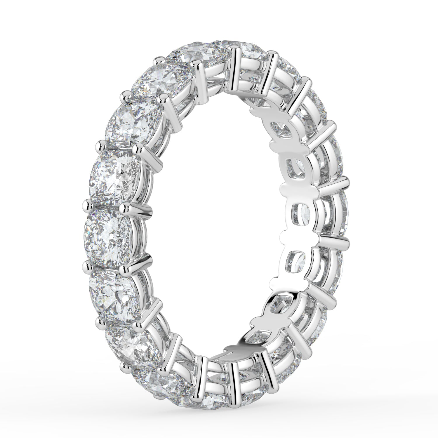 The Ellie Ring - Cushion Eternity Band