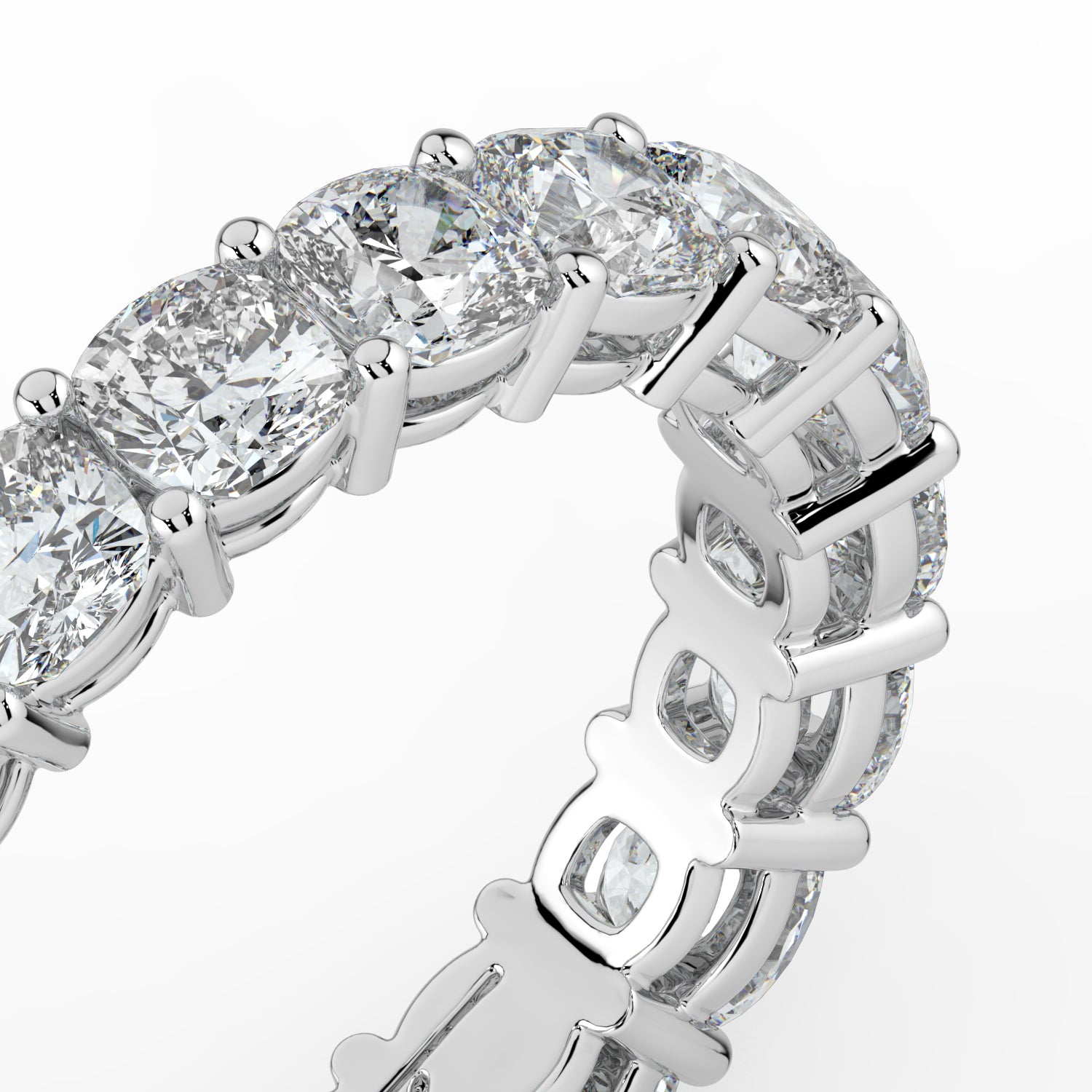 The Ellie Ring - Cushion Eternity Band