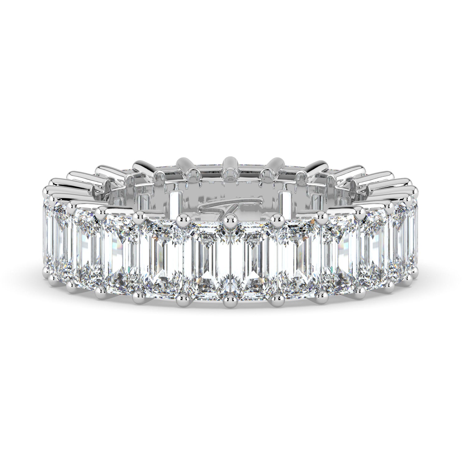 The Genevieve Ring - Emerald Eternity Band