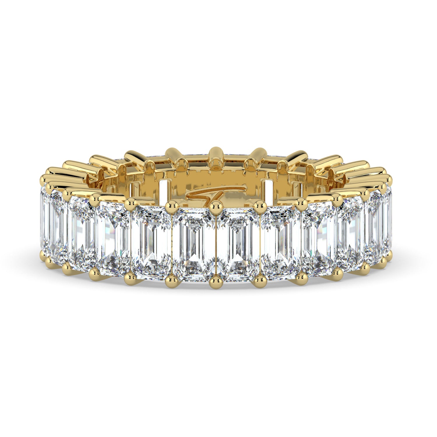 The Genevieve Ring - Emerald Eternity Band