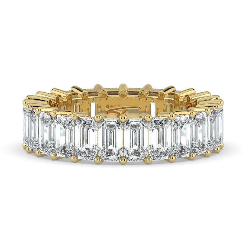 The Genevieve Ring - Emerald Eternity Band