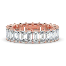 The Genevieve Ring - Emerald Eternity Band