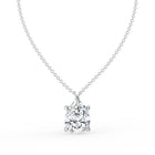The Caelina Necklace - Pear Cut with Hidden Halo