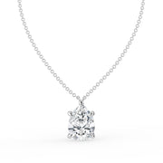 The Caelina Necklace – Pear Cut with Hidden Halo – The Jewel Concierge