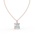 The Caelina Necklace - Pear Cut with Hidden Halo